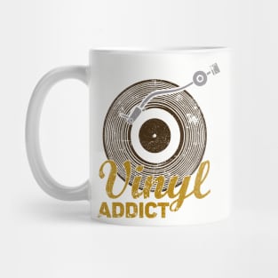 Vinyl Addict record turntable DJ Mug